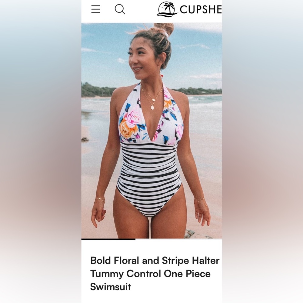 Cupshe Floral One-Piece Swimsuit